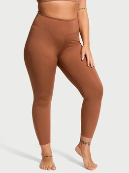 Спортивные леггинсы для фитнеса высокие женские Victoria's Secret 32873985 L Коричневые (1159864008)