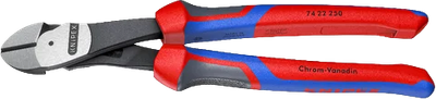 Кусачки бокові (бокорізи) особливої потужності Knipex 12°, 4,6 мм, 250 мм, фосфатовані (74 22 250)
