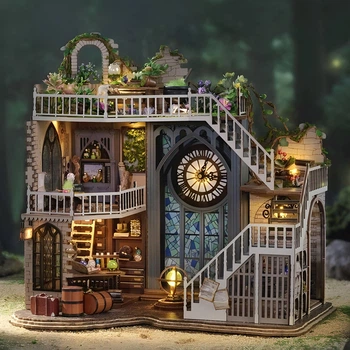 DIY конструктор румбокс Чарівний будинок Magic House з підсвіткою | мініатюрний будиночок у стилі Гаррі Поттера