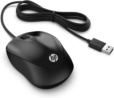Мышь HP 1000, Black, USB, оптическая, 1200 dpi, 3 кнопки, 1.5 м (4QM14AA)