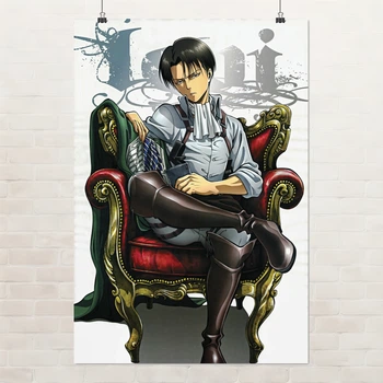 Постер Атака на титанів, Капітан Леві, Attack on Titans, аніме, A3 42×29 см (id0254)