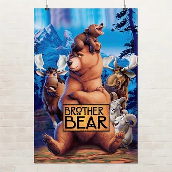 Постер Братец медвежонок, Brother Bear (2003), декор в комнату ребенка, A3 42×28 см (id6599)
