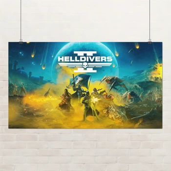 Постер Helldivers 2, декор в кімнату геймера, A3 24×42 см (id6617)