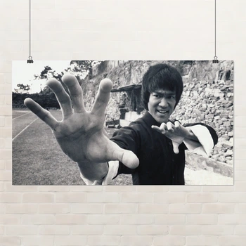 Постер Брюс Лі у стійці, Bruce Lee, бойові мистецтва, A3 24×42 см (id0208)