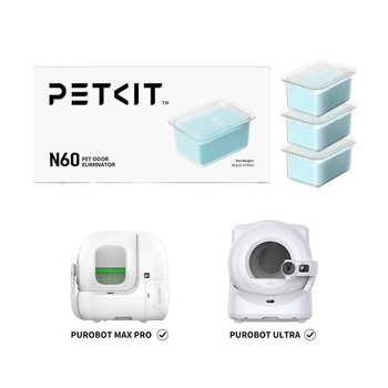 Капсула нейтрализатор запаха в автоматический туалет PETKIT Pet Odor Eliminator N60 |3 капсулы, аромат свежего жасмина, до 60 дней непрерывного действия, эффективно нейтрализует стойкие запахи|