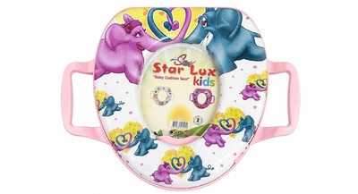 Сидіння (накладка) для унітазу дитяче м'яке з ручками Star Lux 000031995