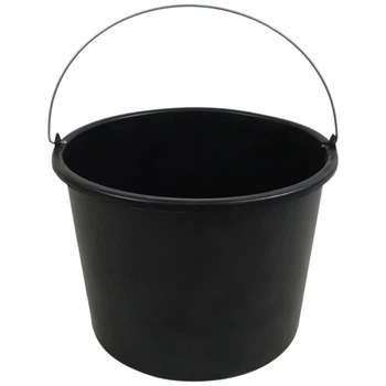 Ведро хозяйственное без крышки пластиковое OSTERO tools, черное, 12 л - 619908