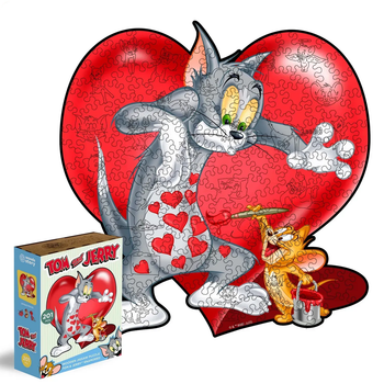 Деревянный пазл Woods Story Tom & Jerry™ Влюбленный 38х37 см XL 201 деталь