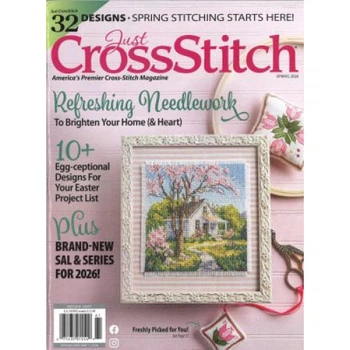 Журнал 2026 Just Cross Stitch Spring зі схемами для вишивки JCSSPR26