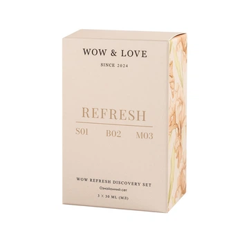 Набір для комплексного догляду за волоссям WOW&LOVE Refresh Discovery Set, 3 х 30 мл