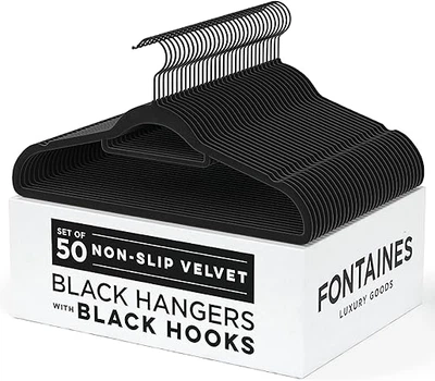 Плечики для одежды Fontaines, войлочные вешалки для одежды, 50 штук