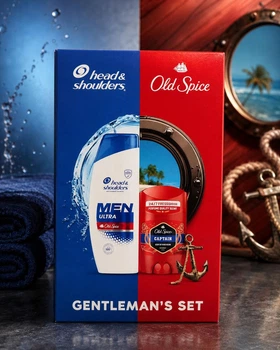 Набір Подарунок для Чоловіків H&S Gentlemans Set Head&Shoulders plus Old Spice Хеден Сет Шампунь і Стік антиперспірант 330мл 50мл