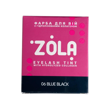 Краска для бровей ZOLA Eyebrow Tint With Collagen 06 сине-черный саше 5 мл