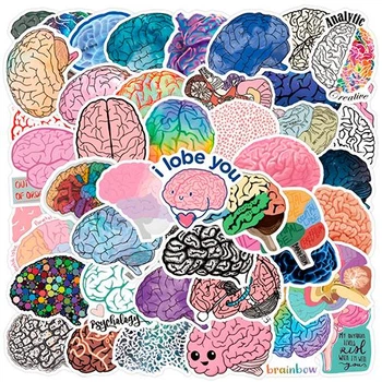Набор наклеек Мозг Brain 50 шт