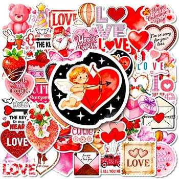 Набор наклеек Любовь Love Valentine's Day 50 шт