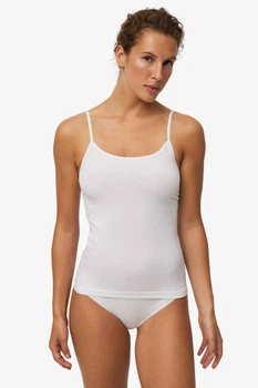 Майка женская на тонких бретелях Ysabel Mоra 19105, white, L