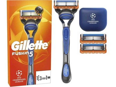 Станок для гоління GILLETTE 1шт Fusion5 з 3 змінними картриджами + чохол для лез