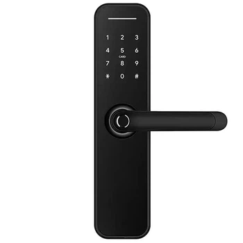 Умный дверной биометрический замок SEVEN LOCK SL-7766BF black (без врізної частини)