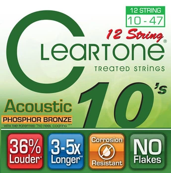 Струны для акустической гитары CLEARTONE 7410-12 Acoustic Phosphor Bronze 12-String Ultra Light 10-47