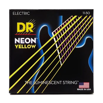 Струны для электрогитары DR Strings Neon Yellow Electric - Heavy (11-50)