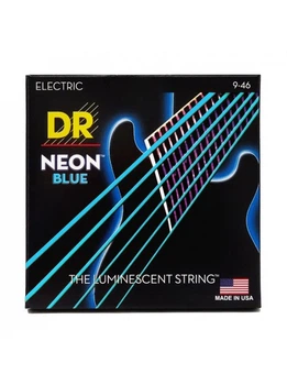 Струны для электрогитары DR Strings Neon Blue Electric - Light Heavy (9-46)