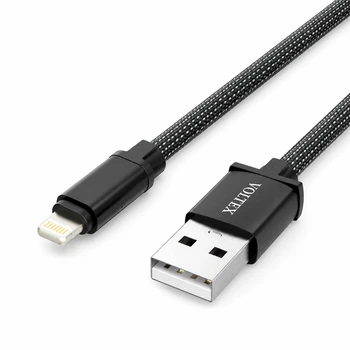 Кабель Voltex Flat Easy V27 Lightning – USB 2A Black