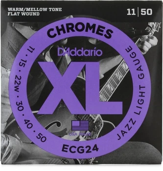 Струны для электрогитары DʼADDARIO ECG24 XLChromes Jazz Light (11-50)