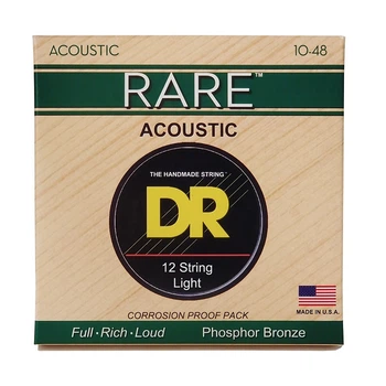 Струны для акустической гитары DR Strings Rare Acoustic Phosphor Bronze - 12 String (10-48)