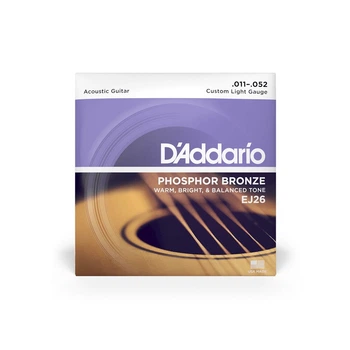 Струни для акустичної гітари DʼADDARIO EJ26 Phosphor Bronze Custom Light (11-52)