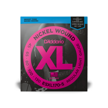 Струни для бас-гітари DʼADDARIO EXL170-5 XL Nickel Wound Bass Regular Light 5-String (45-130)