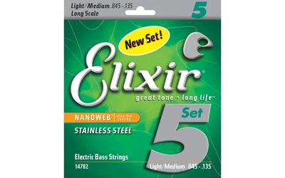 Набор струн для бас-гитары Elixir 5S NW L L