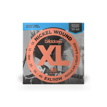 Струны для электрогитары DʼADDARIO EXL110W XL Nickel Wound Regular Light Wound 3RD (10-46)