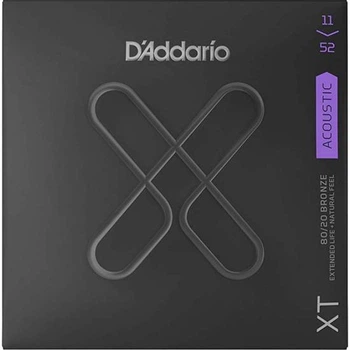 Струни для акустичної гітари DʼADDARIO XTABR1152 XT 80/20 Bronze Custom Light (11-52)