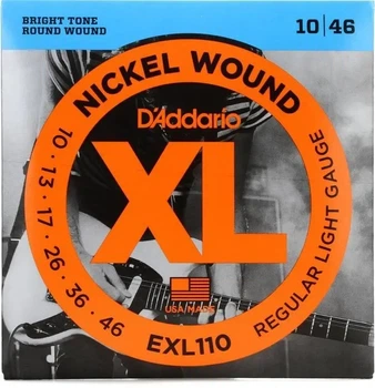 Струни для електрогітари DʼADDARIO EXL110 XL Nickel Wound Regular Light (10-46)