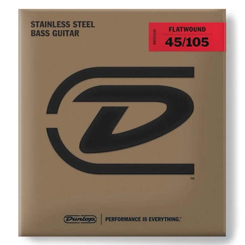 Струны для бас-гитары Dunlop DBFS45105 Stainless Steel Flatwound Bass Strings 45-105