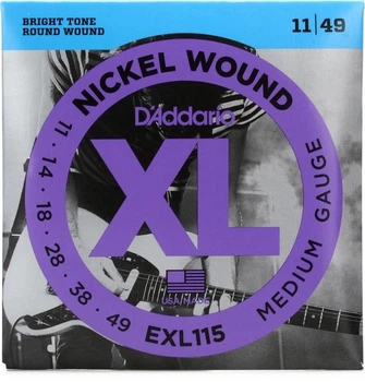 Струни для електрогітари DʼADDARIO EXL115 XL Nickel Wound Medium (11-49)