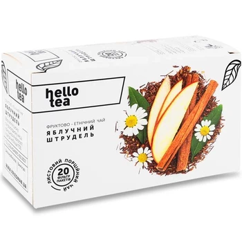 Фруктовий чай Hello Tea Яблучний штрудель 20 пакетиків (4820230480092)