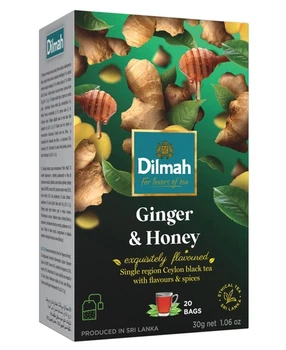 Чорний чай Dilmah Ginger & Honey 30 г (9312631142112)