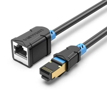 Патч-корд 2м, S/FTP cat 6 RJ-45 Extension black VENTION (IBLBH)
