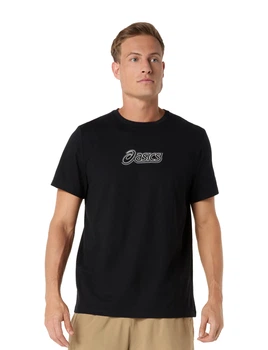 Футболка бавовняна чоловіча ASICS Logo Graphic Tee 2031F334-001 Performance Black M