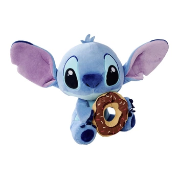 М'яка іграшка Disney Stitch з пончиком плюшевий Stitch з шоколадним пончиком та посипкою, улюблений герой Діснею для фанатів та дітей, блакитний, 25 см, від 0 років