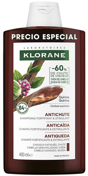 Шампунь проти випадіння волосся Klorane Organic Quinine & Edelweiss зміцнюючий 400 мл (3282779446167)