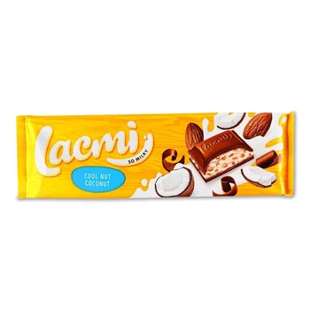 Шоколад Lacmi с кокосом и мигдалем 280г