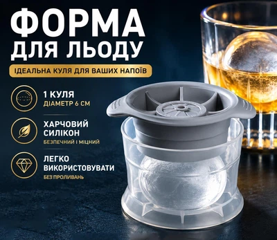 Форма для льда, формочка для ледяного шара ø6 см