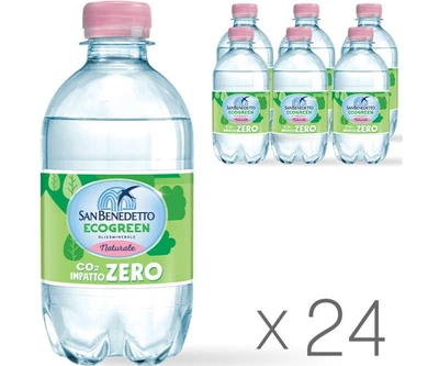 Вода минеральная негазированная San Benedetto EcoGreen ПЭТ Упаковка 24 шт. х 0.33 л