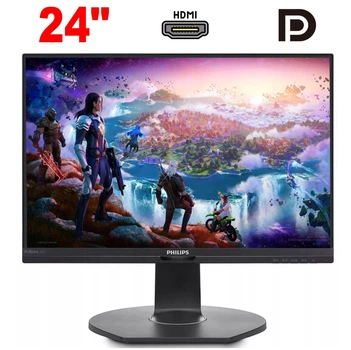 Монитор Philips 241B7QU / 24" (1920x1200) IPS / 1x HDMI, 3x DP, 1x VGA, 2x USB 3.0, 1x USB Type-C, 2x Audio / 2x 2W / VESA 100x100 б/у