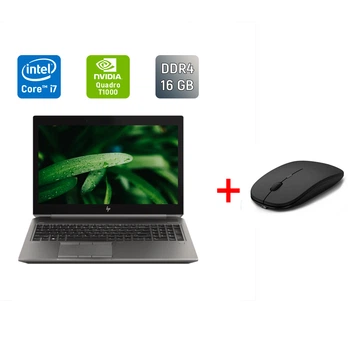Ноутбук Б-класс HP zBook 15 G6 / 15.6" (1920x1080) IPS / Intel Core i7-9850H (6 (12) ядер по 2.6 - 4.6 GHz) / 16 GB DDR4 / 240 GB SSD / nVidia Quadro T1000, 4 GB GDDR5, 128-bit / TouchID / WebCam б/у+Подарок Беспроводная мышь USB
