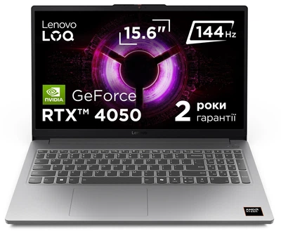 Ноутбук LENOVO 15.6" LOQ (1920х1080, IPS, 144Hz) /AMD Ryzen 7 170 /16GB /SSD 1TB /RTX4050-6GB /DOS