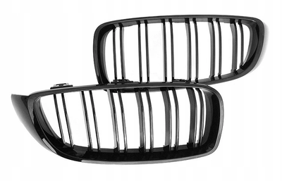 Решітки радіатора BMW 4 Series F32 F33 F36 F80 F82 (2013-2019) M Performance чорні глянцеві двореберні