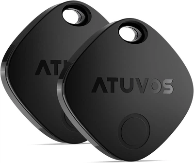 Смарт брелок, Bluetooth локатор для ключей, кошелька, сумки ATUVOS(2шт) Черный